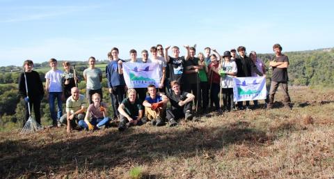 Photo de groupe une fois le travail terminé. L. RIVIERE